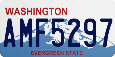 WA license plate AMF5297