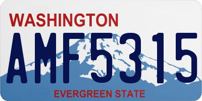 WA license plate AMF5315