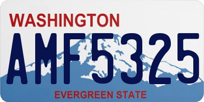WA license plate AMF5325