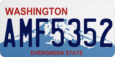 WA license plate AMF5352