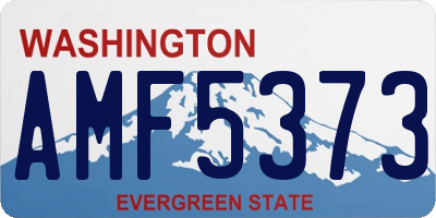 WA license plate AMF5373