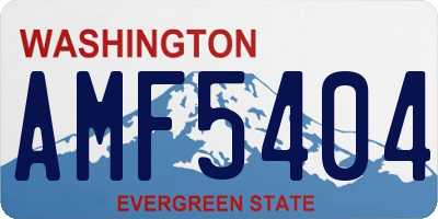 WA license plate AMF5404