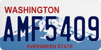 WA license plate AMF5409