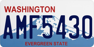 WA license plate AMF5430