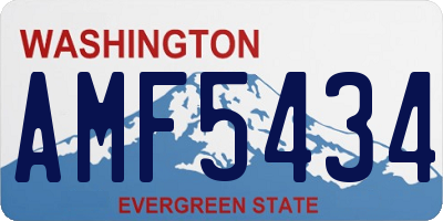 WA license plate AMF5434