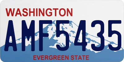 WA license plate AMF5435
