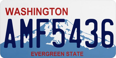 WA license plate AMF5436