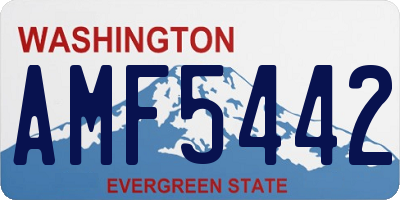 WA license plate AMF5442