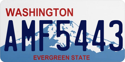 WA license plate AMF5443