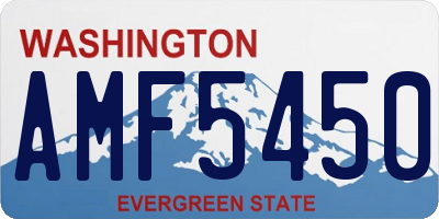 WA license plate AMF5450