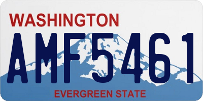 WA license plate AMF5461