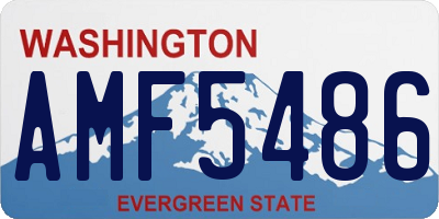 WA license plate AMF5486