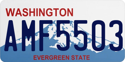 WA license plate AMF5503