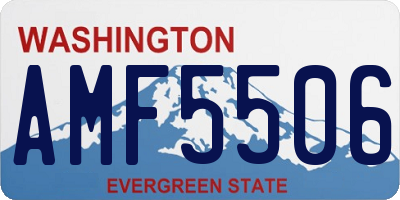 WA license plate AMF5506