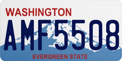 WA license plate AMF5508