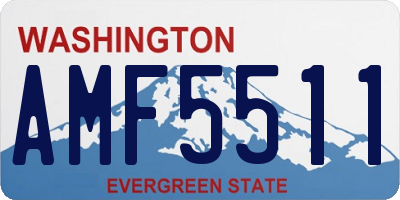 WA license plate AMF5511