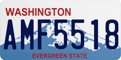 WA license plate AMF5518