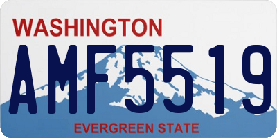 WA license plate AMF5519