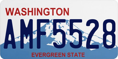 WA license plate AMF5528