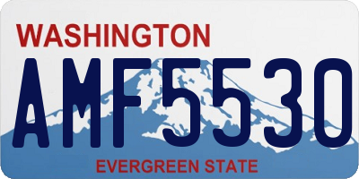 WA license plate AMF5530
