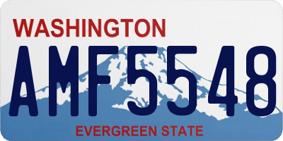 WA license plate AMF5548