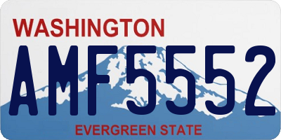 WA license plate AMF5552