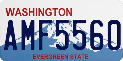 WA license plate AMF5560