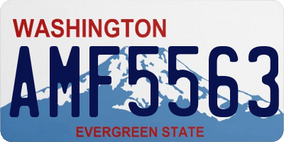 WA license plate AMF5563
