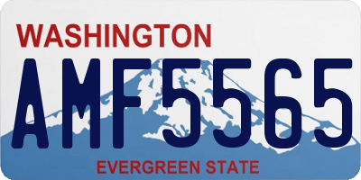 WA license plate AMF5565