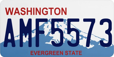WA license plate AMF5573