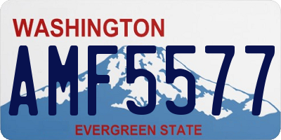 WA license plate AMF5577