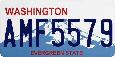 WA license plate AMF5579