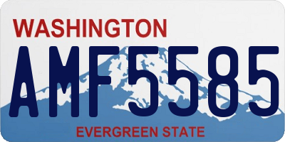 WA license plate AMF5585