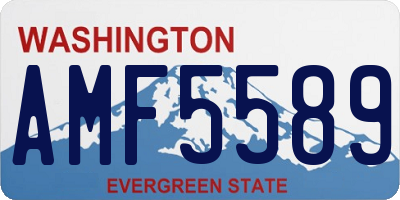 WA license plate AMF5589