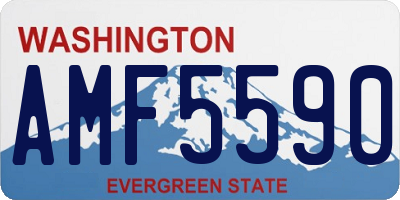 WA license plate AMF5590