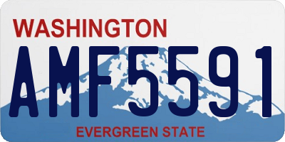WA license plate AMF5591