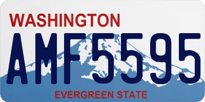 WA license plate AMF5595
