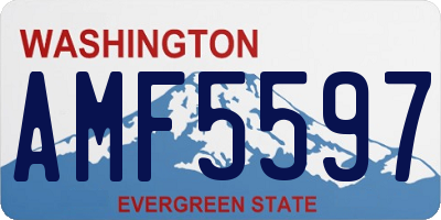 WA license plate AMF5597