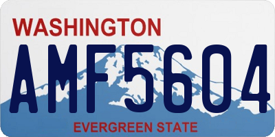 WA license plate AMF5604
