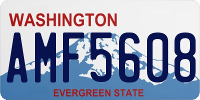 WA license plate AMF5608