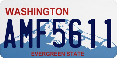 WA license plate AMF5611