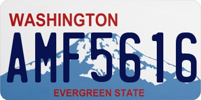 WA license plate AMF5616