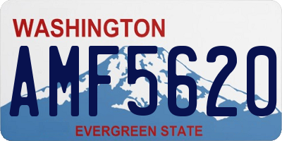 WA license plate AMF5620