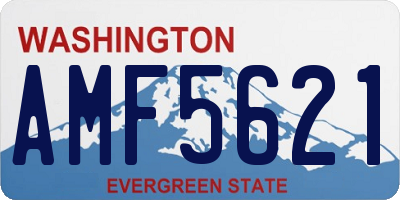 WA license plate AMF5621
