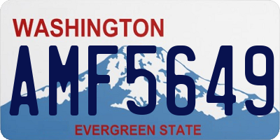WA license plate AMF5649