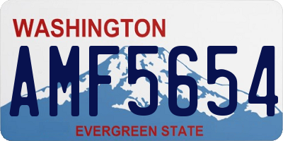 WA license plate AMF5654