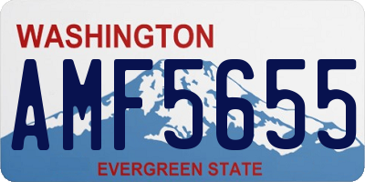 WA license plate AMF5655