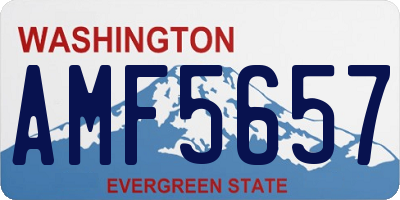 WA license plate AMF5657