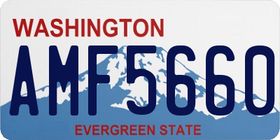 WA license plate AMF5660