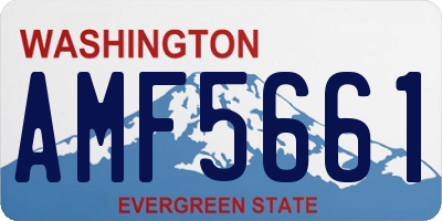 WA license plate AMF5661